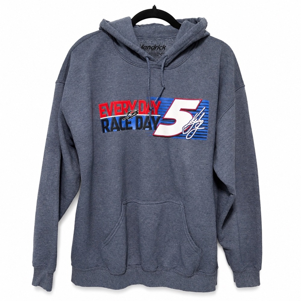 Hendrick Motorsports Kyle Larson Every Day Is Race Day Hoodie Blue Mens Large